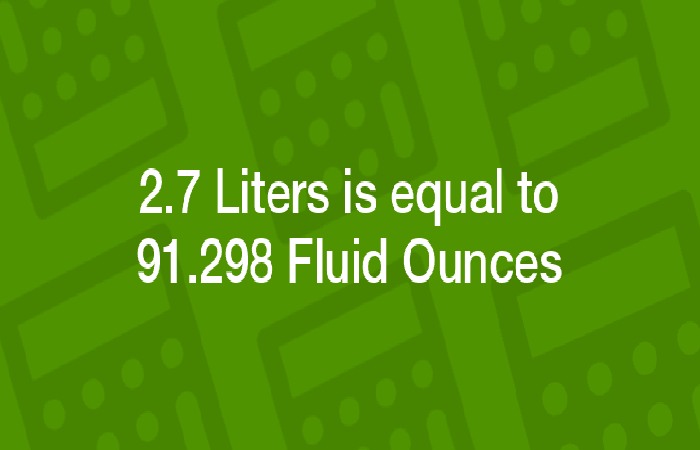 2.7 liters to oz