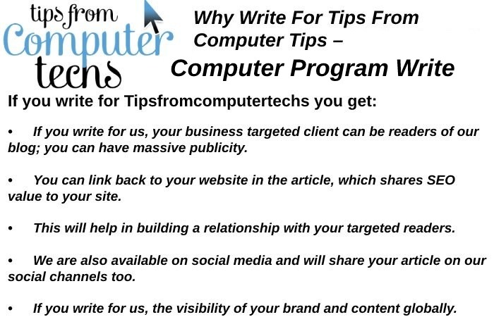 Computer Program Write For Us