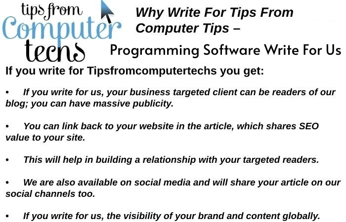 Programming Software Write For Us