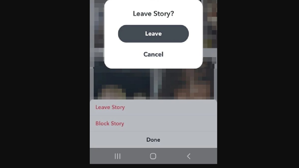 How to leave a private story on Snapchat?