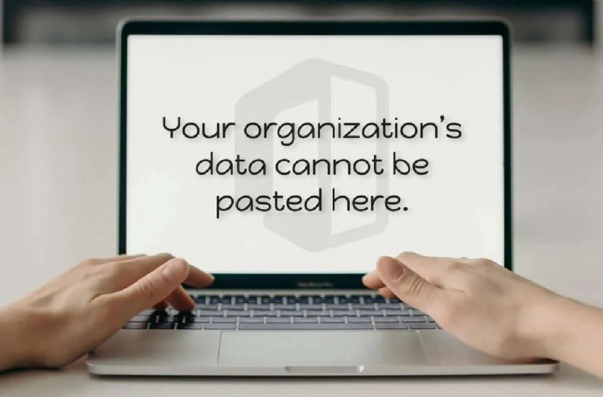 Your Organization's Data Cannot Be Pasted Here
